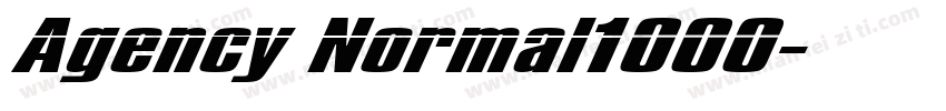 Agency Normal1000字体转换